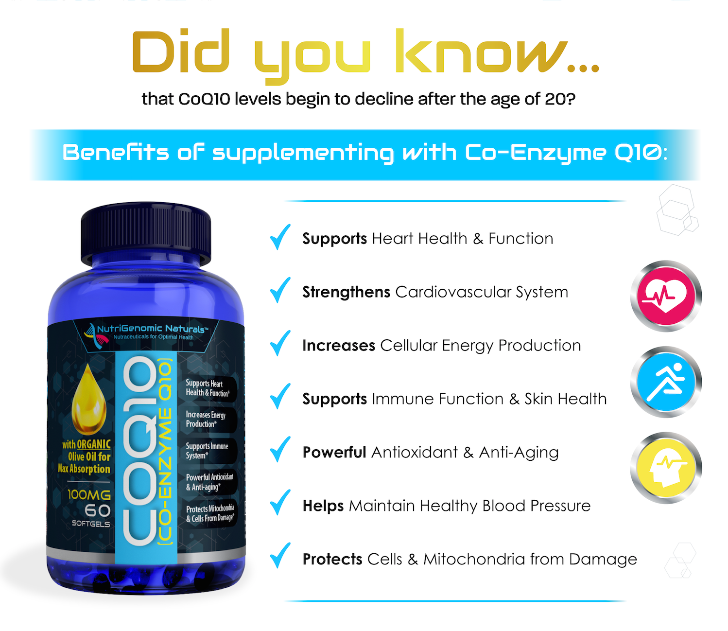 CoQ10 & Nutraceutical Supplements -Optimizing health via Nutrigenomics NutriGenomic Naturals CoQ10 & Nutraceutical Supplements -Optimizing health via Nutrigenomics NutriGenomic Naturals
